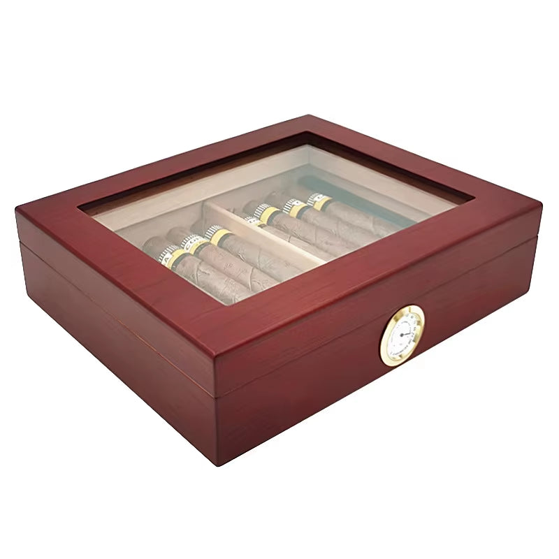 Cedar Wood Cigar Travel Humidor Box Portable Cigar Case W/ Humidifier Hygrometer Cigar Humidor Sigaren Box Seal Storage