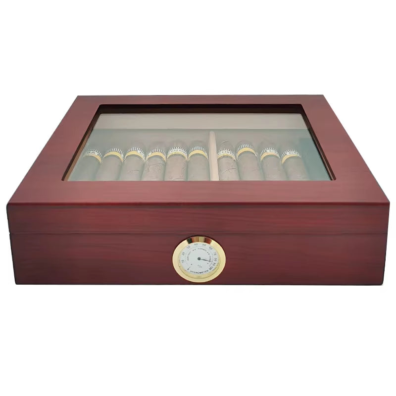 Cedar Wood Cigar Travel Humidor Box Portable Cigar Case W/ Humidifier Hygrometer Cigar Humidor Sigaren Box Seal Storage