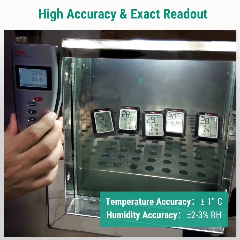 Temppro A50 Digital Hygrometer Indoor Thermometer Room Thermometer and Humidity Gauge with Temperature Humidity Monitor