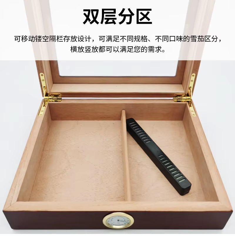 Cedar Wood Cigar Travel Humidor Box Portable Cigar Case W/ Humidifier Hygrometer Cigar Humidor Sigaren Box Seal Storage